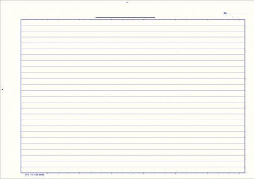 コクヨ 集計用紙太罫Ｂ４ 横型 目盛付 ２６行 再生紙５０枚 １セット