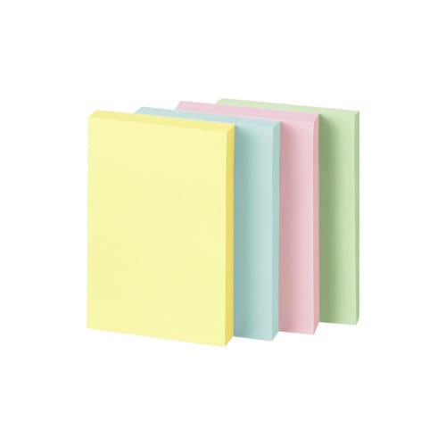 普通粘着 コクヨ ふせん 付箋 75×50mm パステルカラー K2