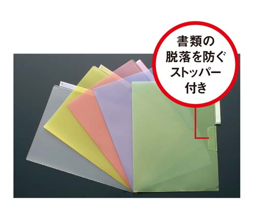 リヒトラブ 立体見出し付きクリヤーホルダー Ａ４ 乳白 ５枚