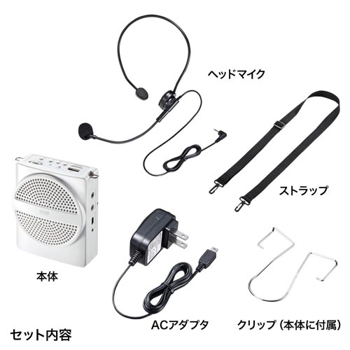 サンワサプライ ハンズフリー拡声器スピーカー ホワイト ｍｍ ｓｐａｍｐ２ｗ カウネット