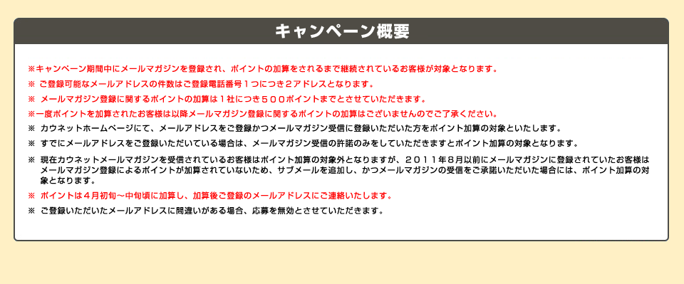 キャンペーン概要