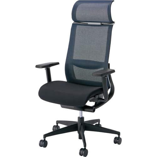 エアグレースチェア 3D可動肘ヘッド付 ブラック