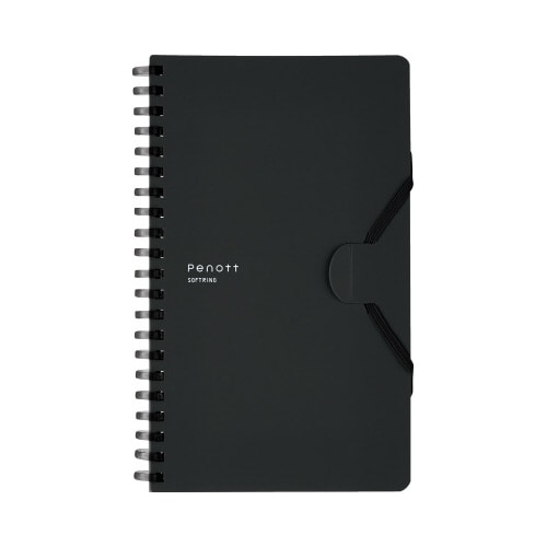 ソフトリングノートぺノット5mm方眼B6変形 黒