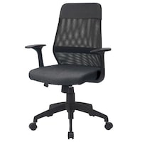 ミドルバックメッシュチェア 肘付