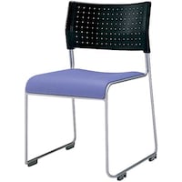 スタッキングチェア 座クッションタイプ 背色:ブラック