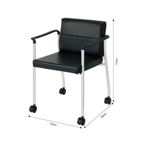 LEP10チェア キャスター ブラック