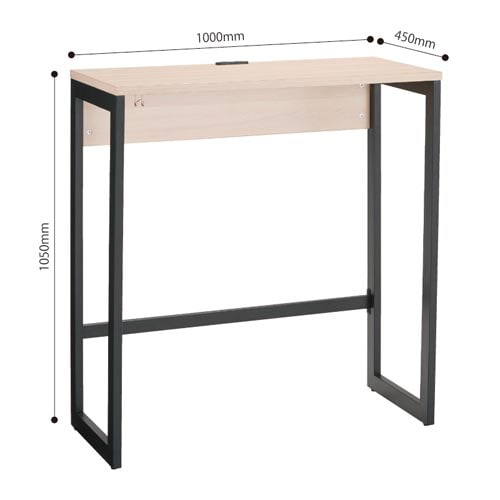 リスムハイデスクW1000 黒脚 ナチュラル