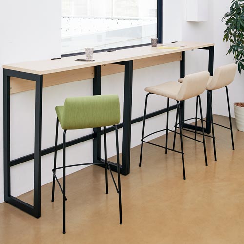 リスムハイデスクW1000 黒脚 ナチュラル