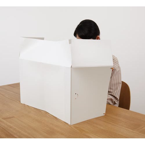 折りたたみ集中ブース モバイルタイプ ライトグレー